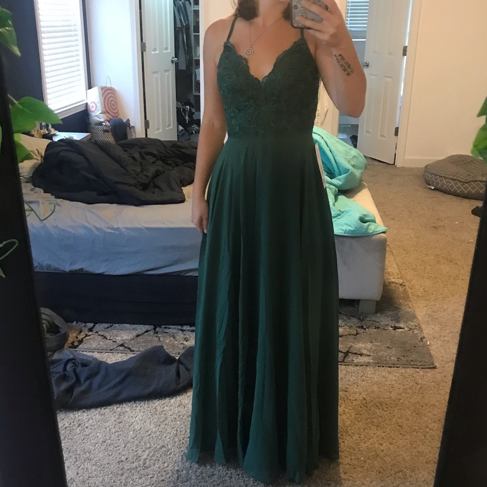 Azazie Green Dress